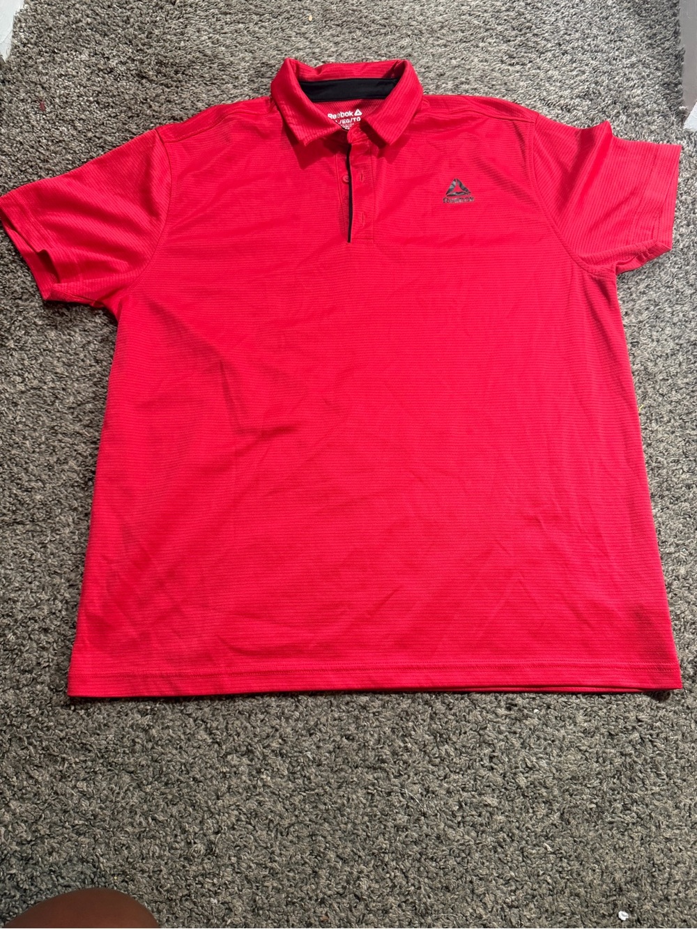 Reebok Men’s Bright Red Short-Sleeve Polo